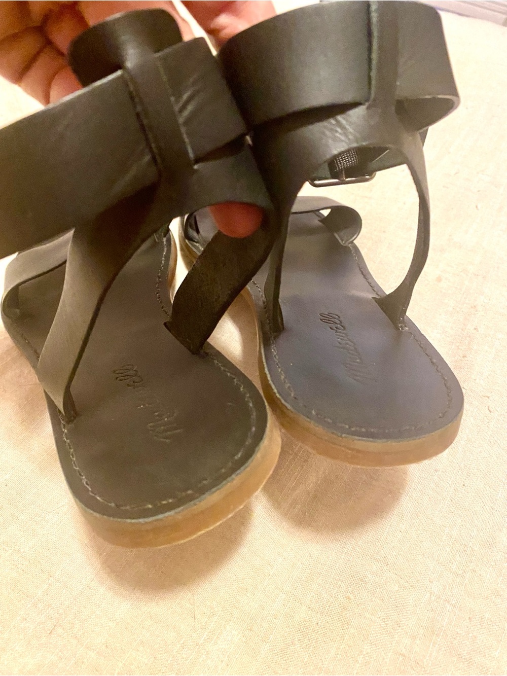 Madewell Boardwalk Ankle Strap Sandal Black Sz 9 - Picture 11 of 13